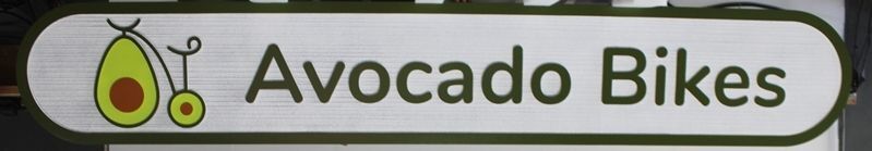 SA28900 - Carved and Sandblasted Sign for "Avocado Bikes" 