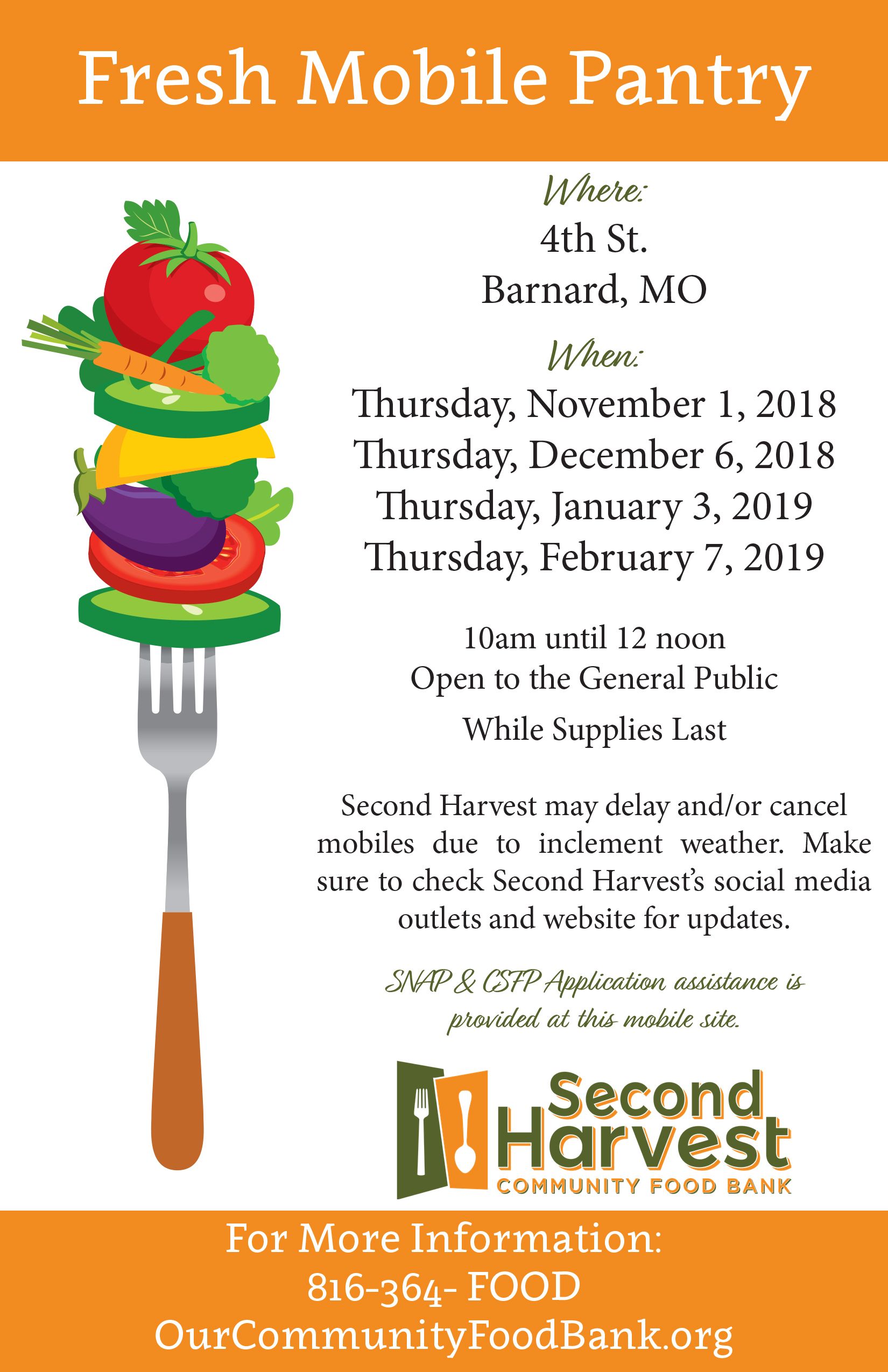 Barnard Fresh Mobile Pantry : Event Calendar : News & Events : Second  Harvest Community Food Bank
