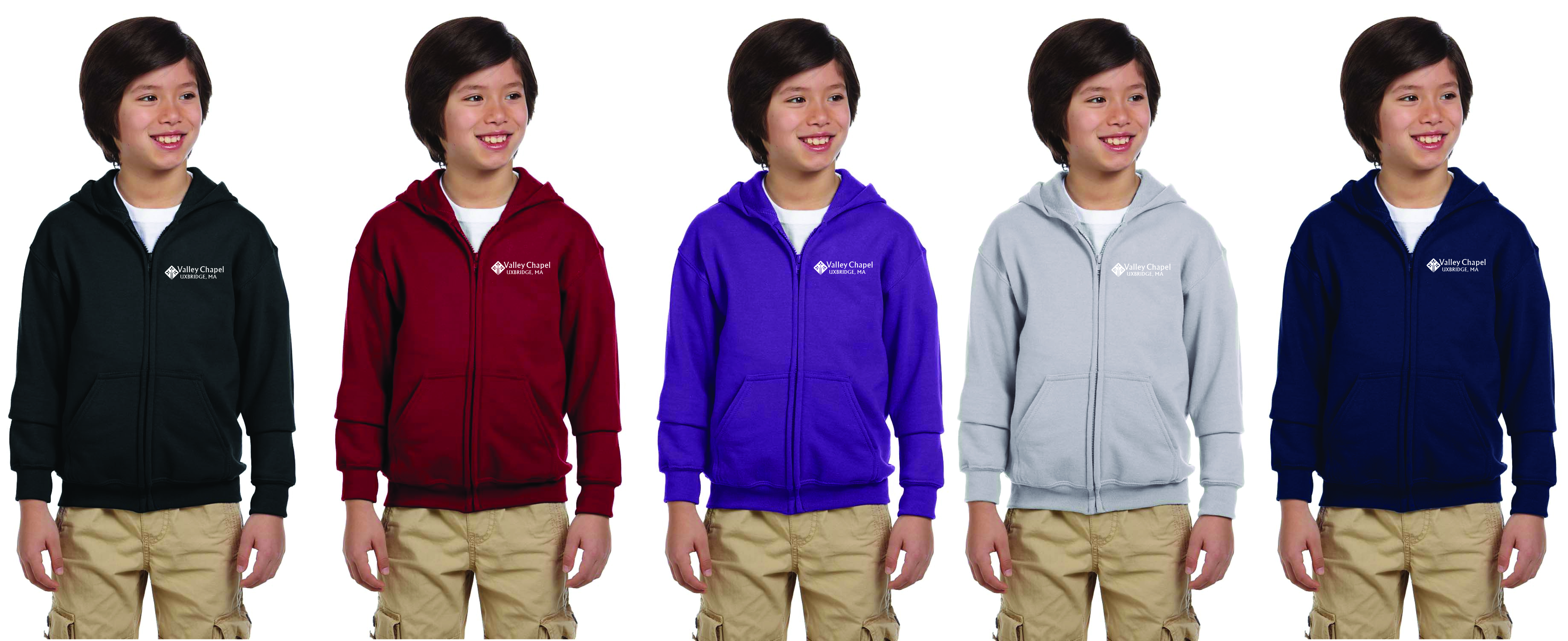 Youth Heavy Blend Full Zip Hoodie