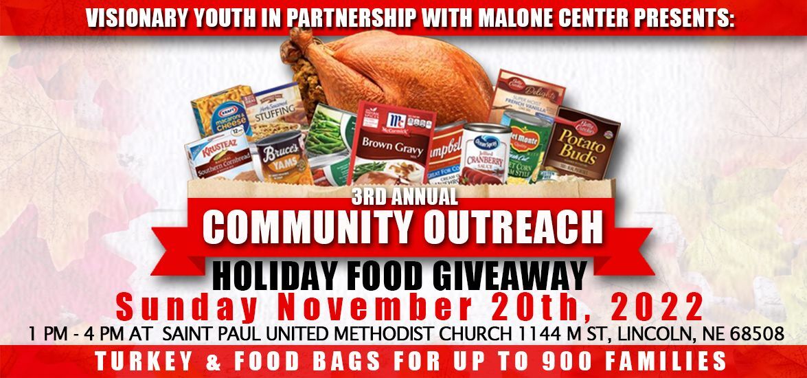 3rd ANNUAL COMMUNITY OUTREACH FOOD GIVEAWAY