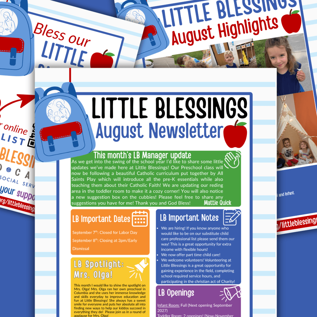 Little Blessings Newsletter | August 2026