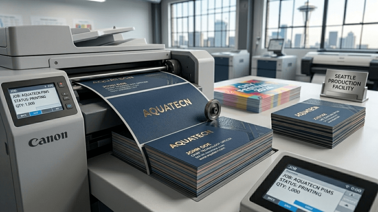 Professional same day business card printing services in Seattle WA with premium print quality