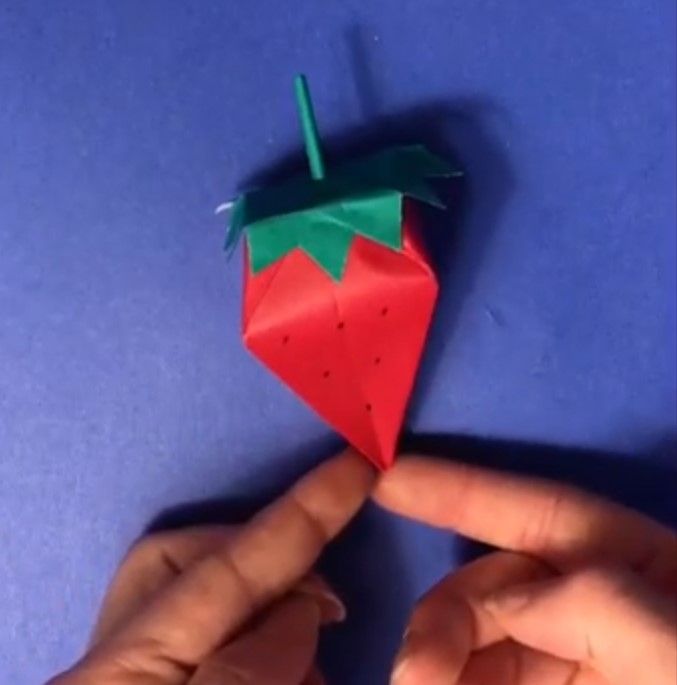 How to Make an Origami Strawberry