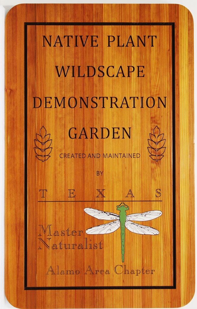 GA16488A - Engraved  Natural Cedar Wood Sign for the Native Plant Wildscape  Demonstration Garden