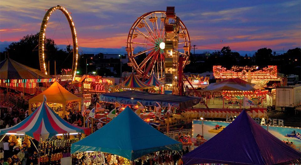 Sonoma County Fair at night