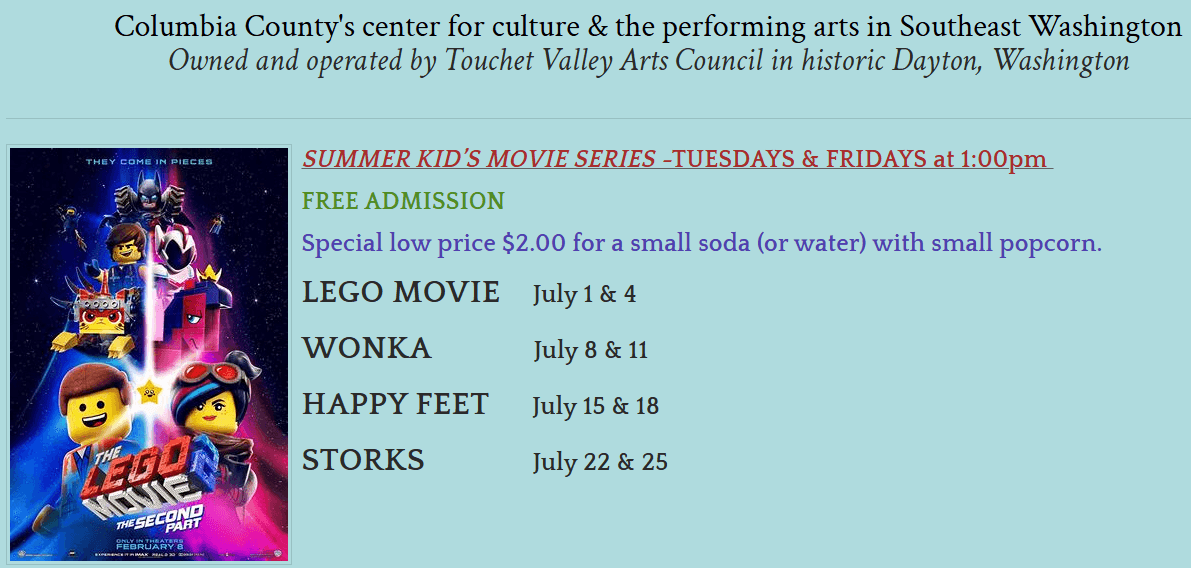 Liberty Theater Summer Kids' Movie Series (Dayton)