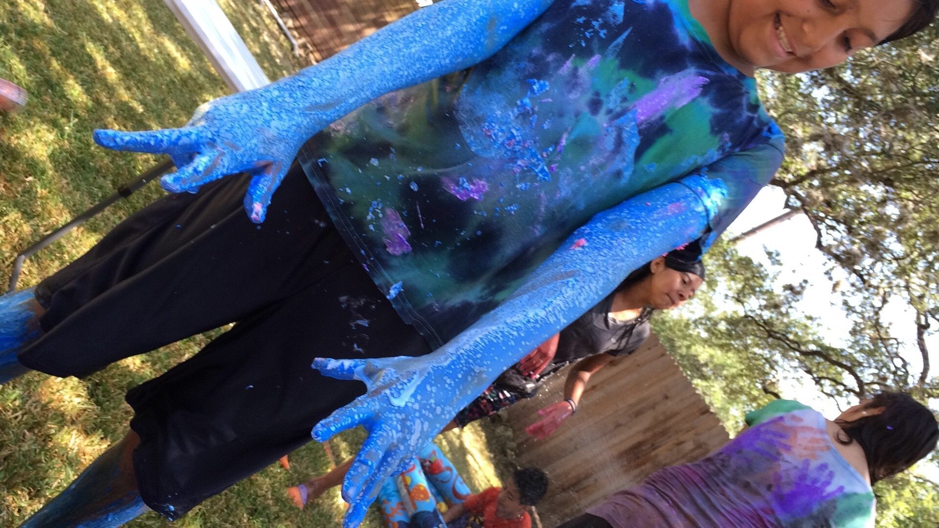 Messy Art Day foam art celebration