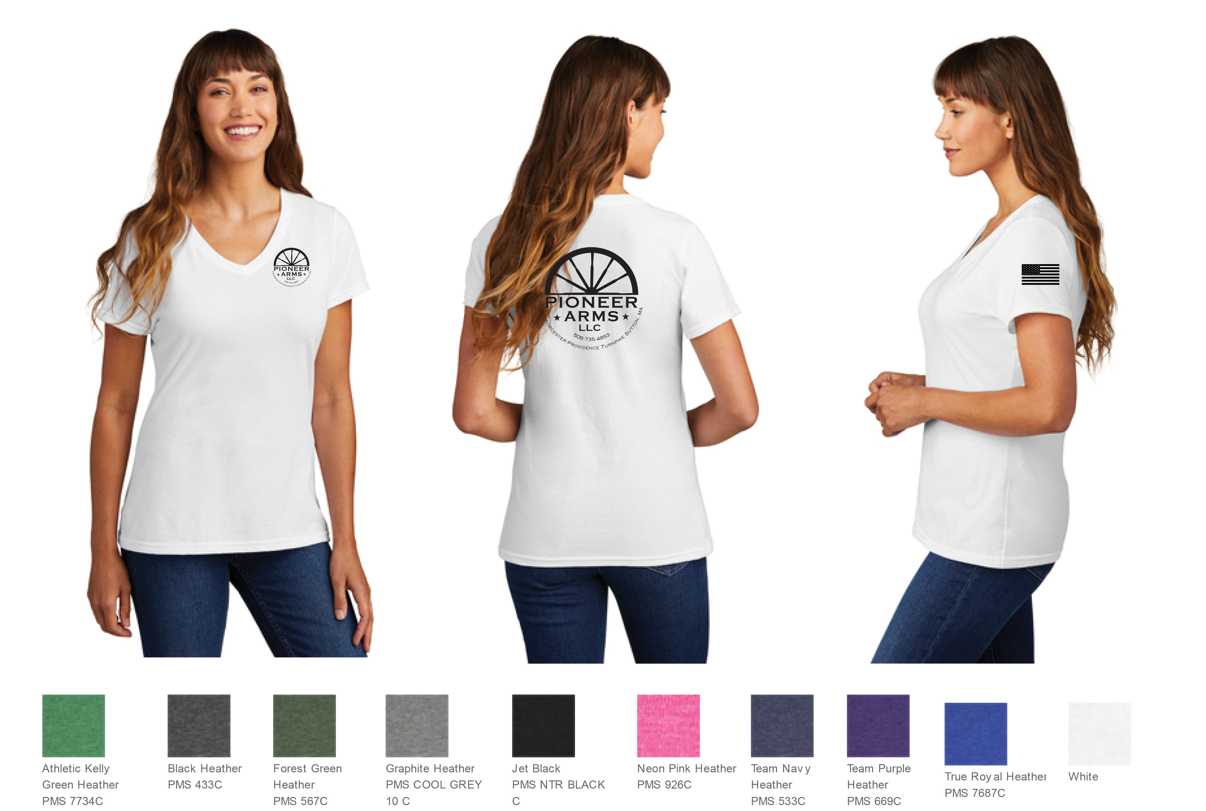 Ladies Vneck T-shirt Option 8