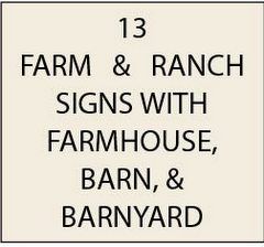 O24800 - Ranch and Farm Signs, with Farmhouse, Barn, and Barnyard