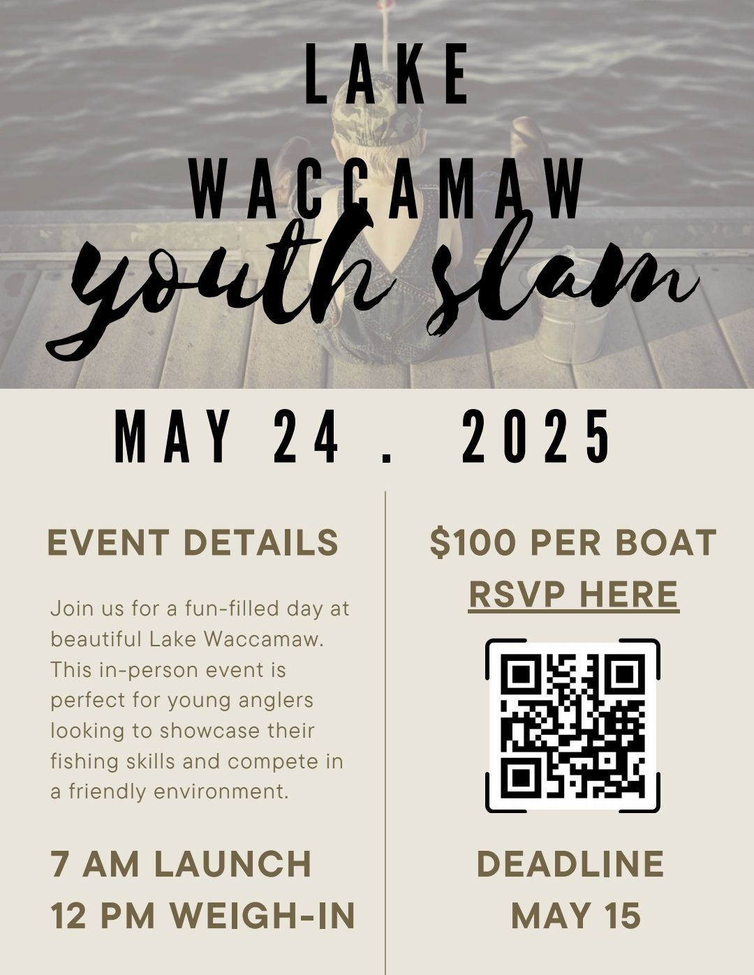 First Lake Waccamaw Youth Fishing Tournament May 24 to benefit Boys & Girls Homes programs