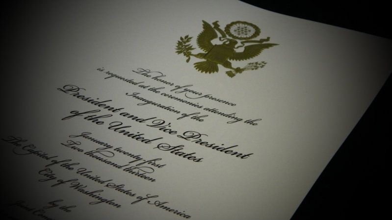 2013 Presidential Inauguration Invites