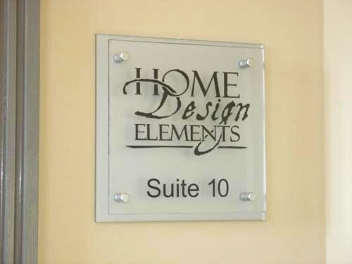 E2. Office Sign 10' x 10" with Stand-offs and Back Plate