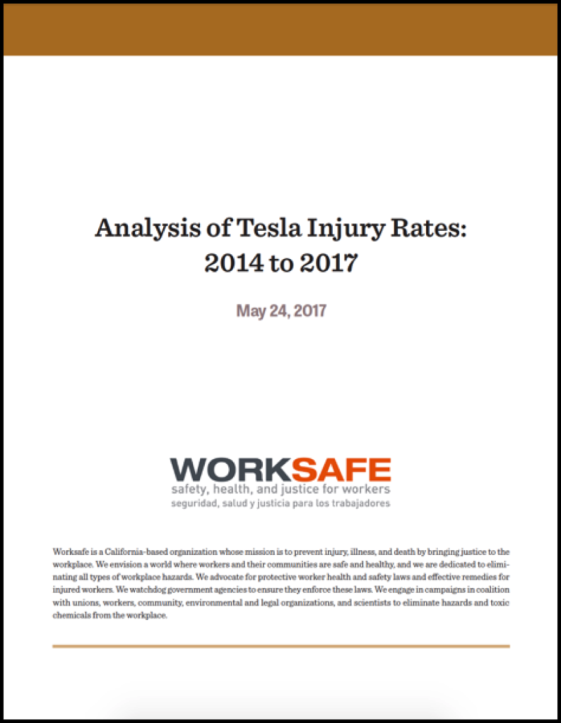 New Worksafe Report Scrutinizes Tesla's Health and Safety Record