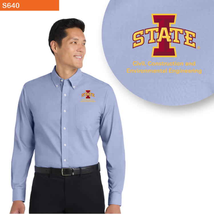 BLUE - Port Authority® Crosshatch Easy Care Shirt