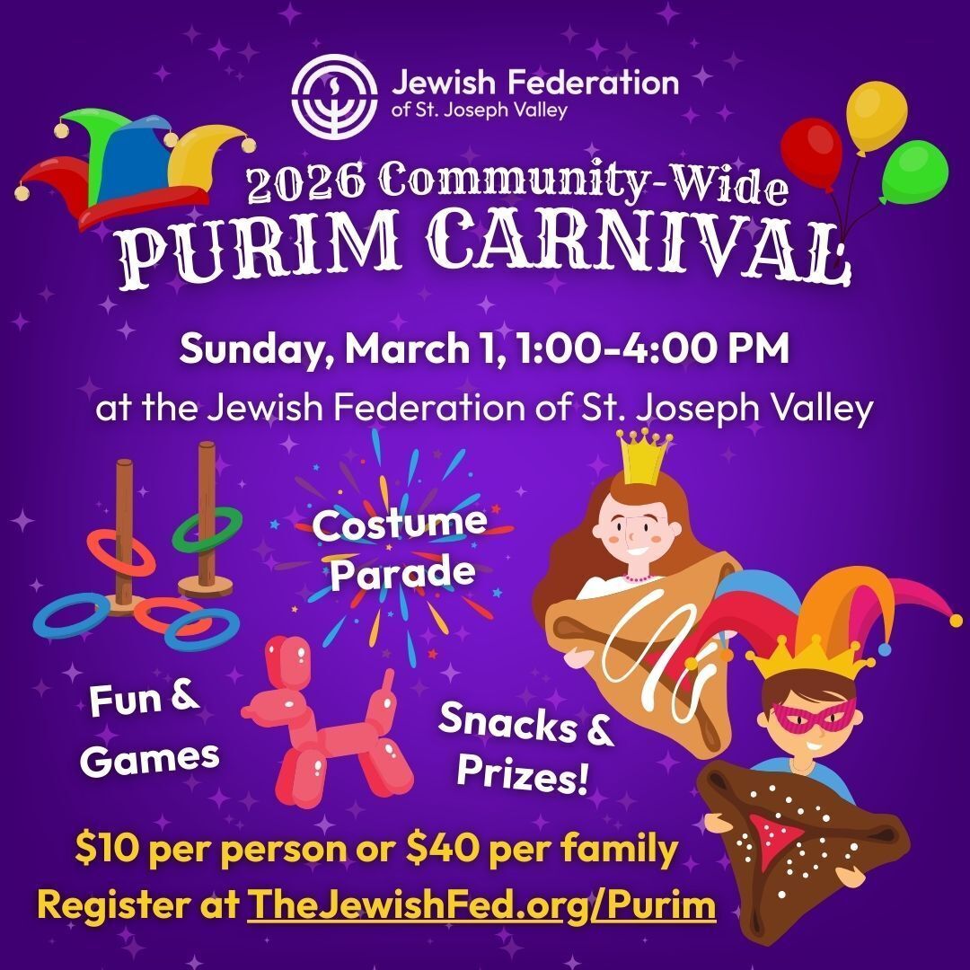 MARCH 1 - 2026 Community-Wide Purim Carnival