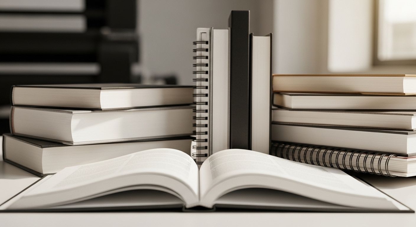 Custom book printing in Seattle and Bellevue WA featuring high-quality hardcover and paperback books with professional binding for self-publishing and business use