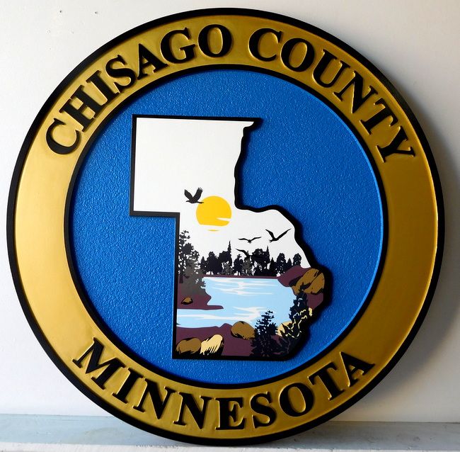 CB5160 - Seal of Chisago County, Minnesota, Two-level Relief 