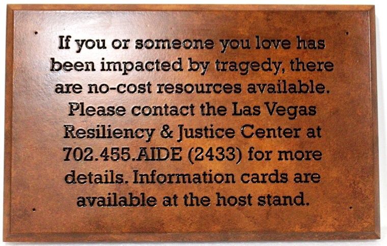 F15570 - Carved and Sandblasted Informational Sign
