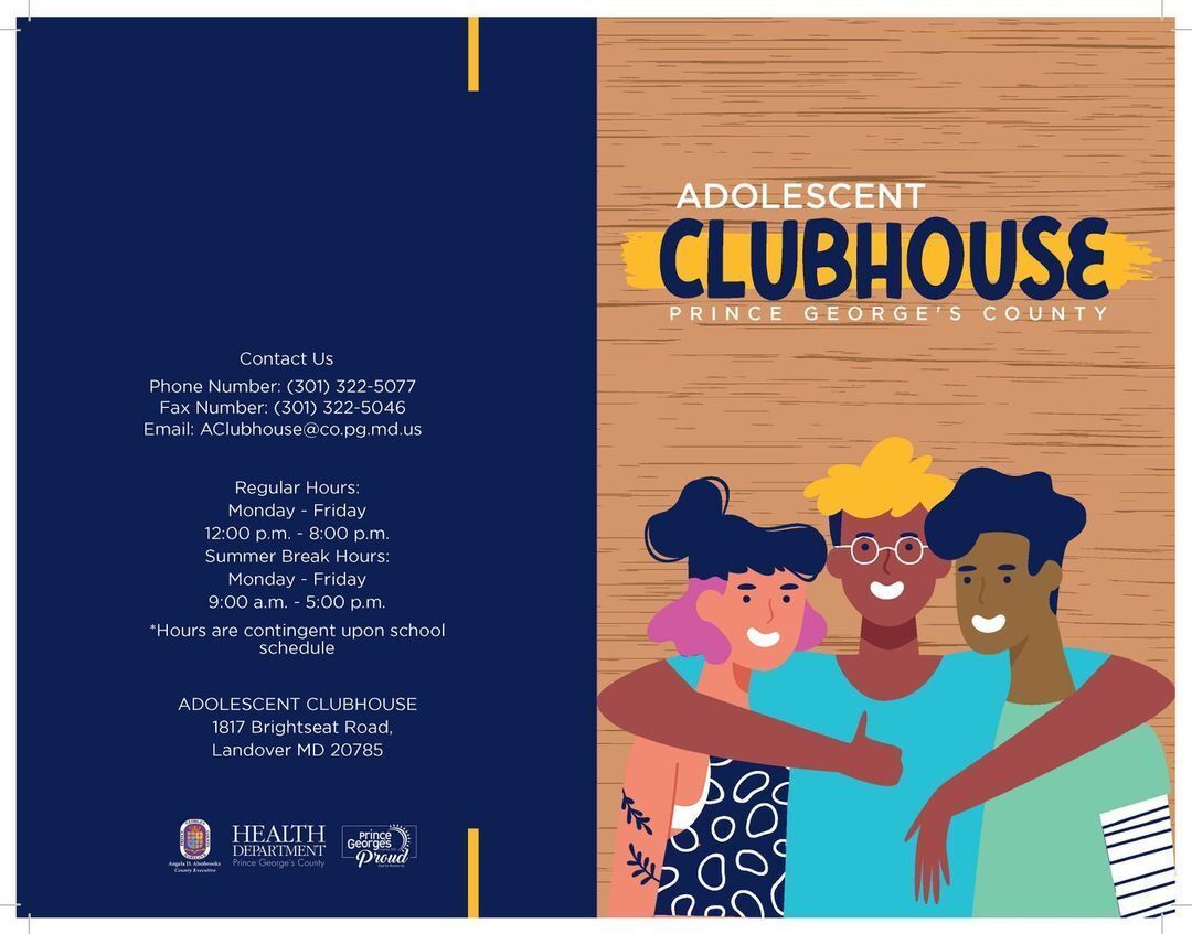 brochure with blue and brown cover 