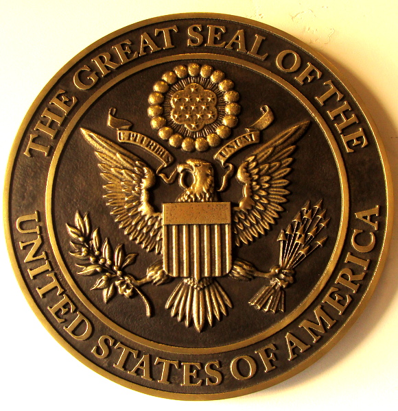 MA1020 - US Federal Court Seal, Probation Office, 3-D Hand-rubbed
