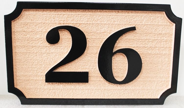 KA20934 - Carved  and Sandblasted Apartment or Condo Number Address Sign