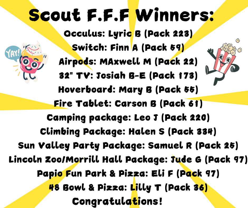 Scout F.F.F Winners