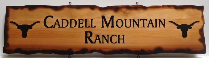 Q24962 - Engraved Western Red Cedar Entrance Sign for the "Carmel Mountain Ranch" 