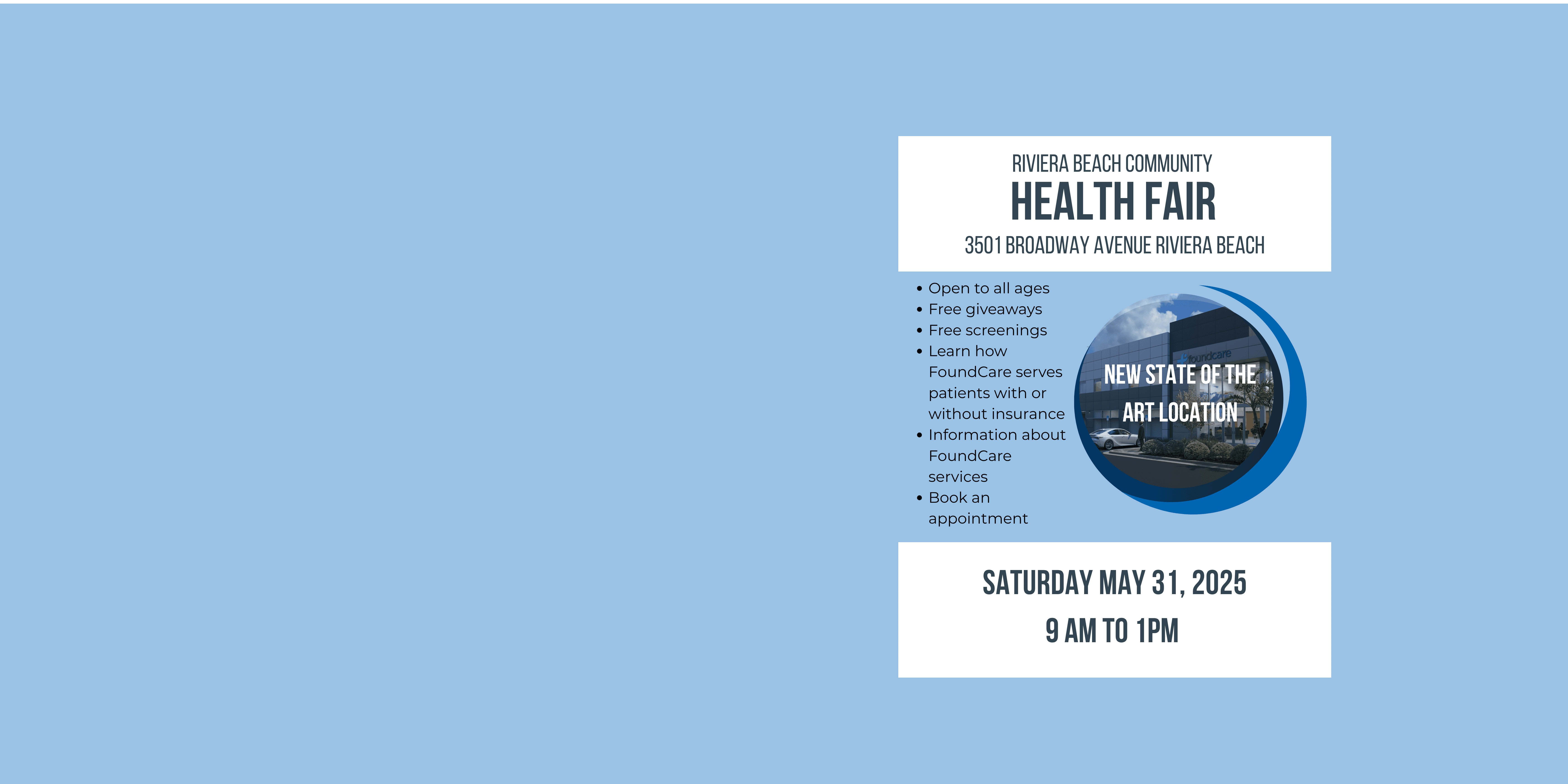 Join Us for our Riviera Beach Community Health Fair!