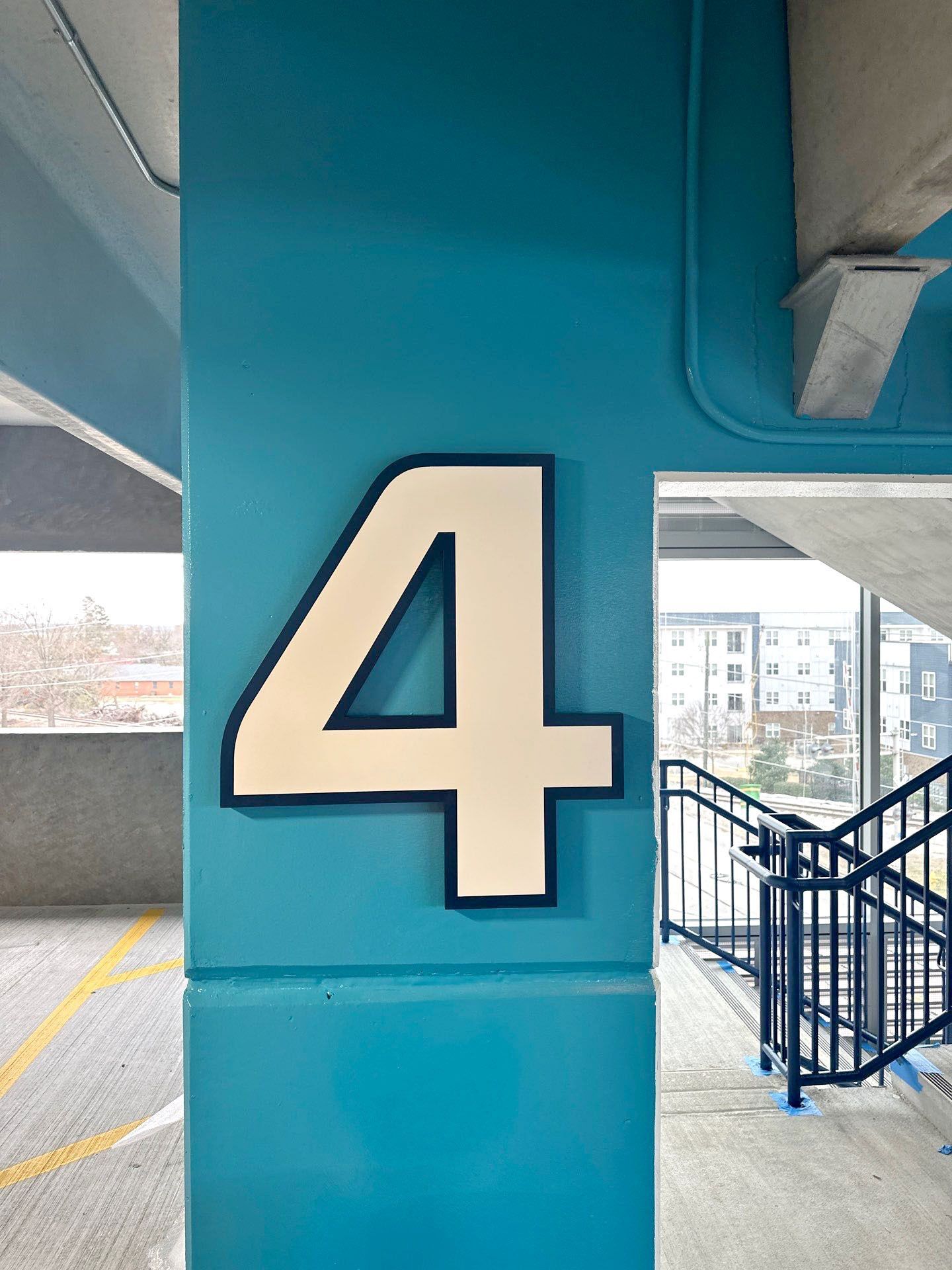 Augusta University Parking Garage Dimensional Lettering