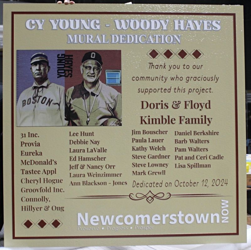 ZP-6061 - Memorial HDU Plaque for "CY Young - Woody Hayes"