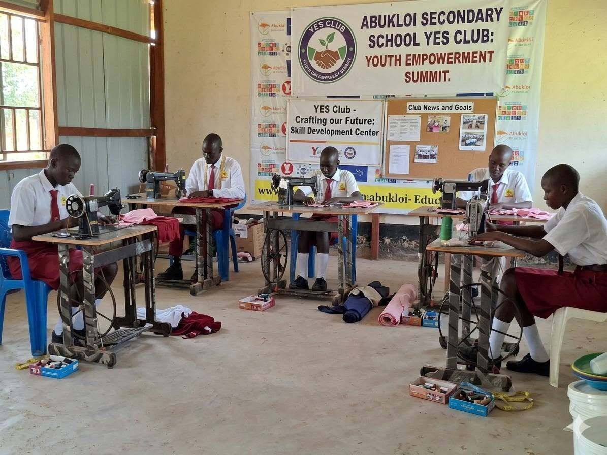 Sewing inside building