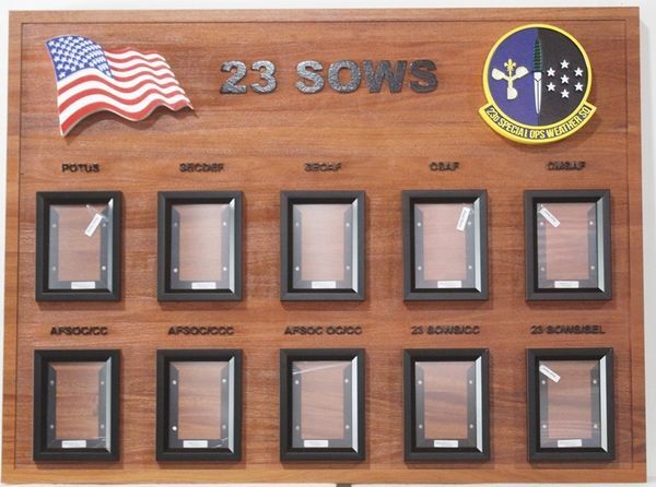 Chain-of-command and military leadership boards and plaques