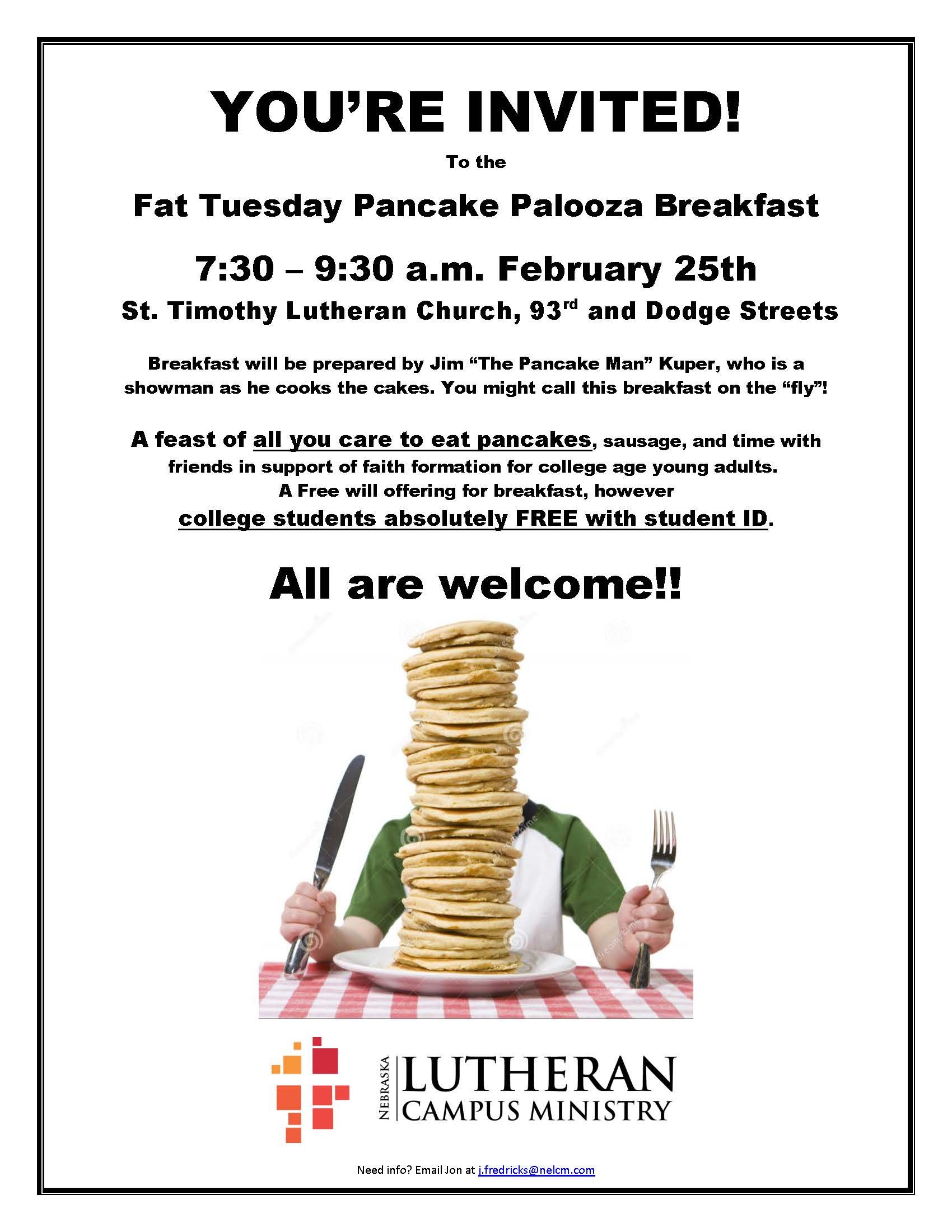 NLCM- Shrove Tuesday Pancake Palooza