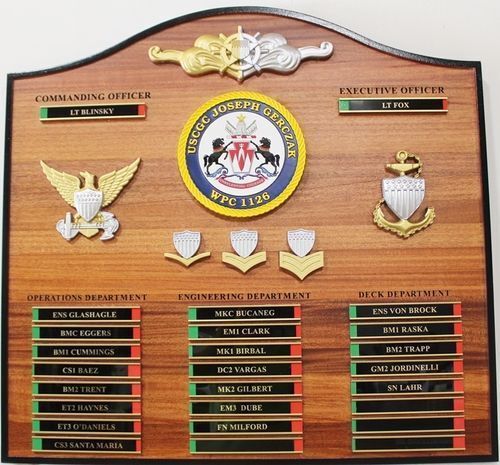 Chain-of-command and military leadership boards and plaques