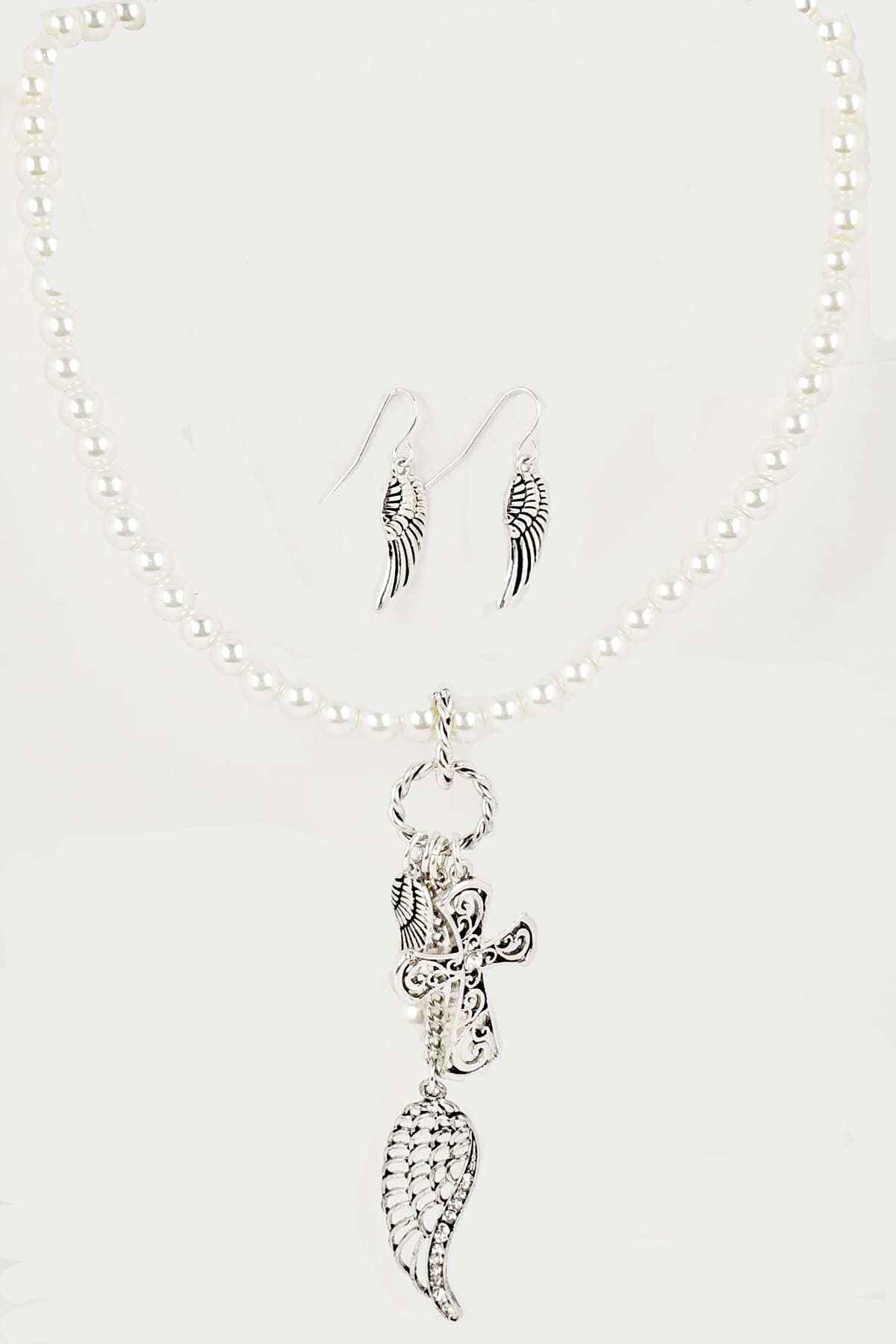 Trisha Waldron - Wings & Pearls Necklace Set