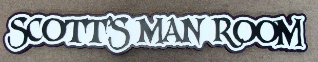 N23634 - 2.5-D Carved HDU Wall Plaque for "Scott's Man Room"