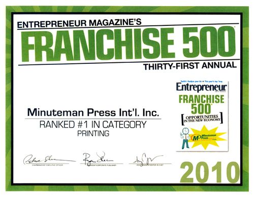 Minuteman Press International, Inc. is #1!