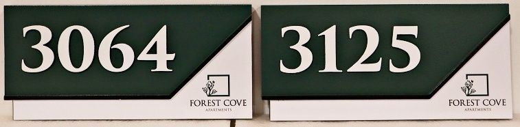 KA20841A - Carved and Sandblasted Number Signs for Forest Cove Apartments