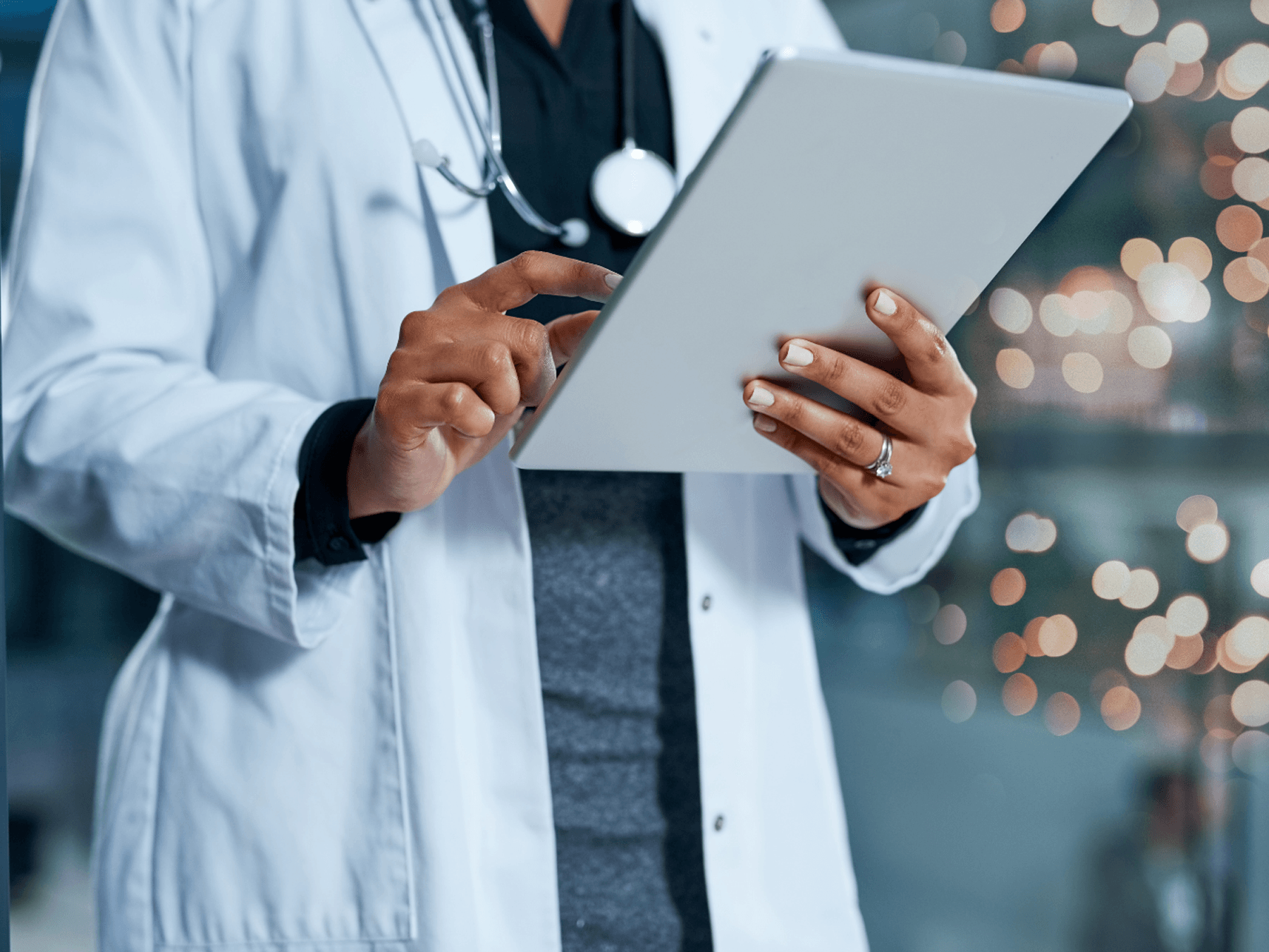 phsyician reviewing patient chart
