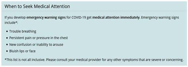 When to seek medical attention