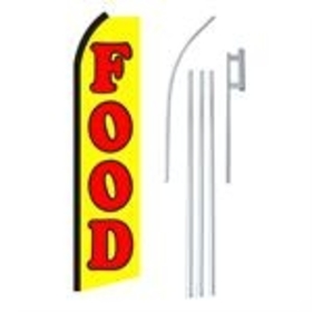 Food Swooper/Feather Flag + Pole + Ground Spike