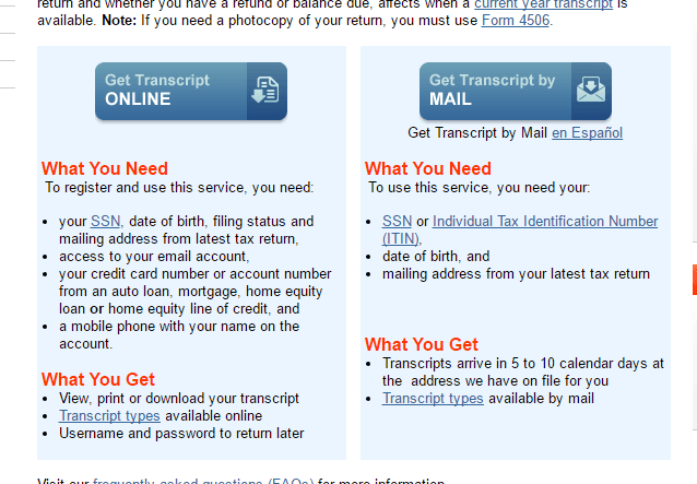 You Can Get Tax Transcripts From IRS.gov