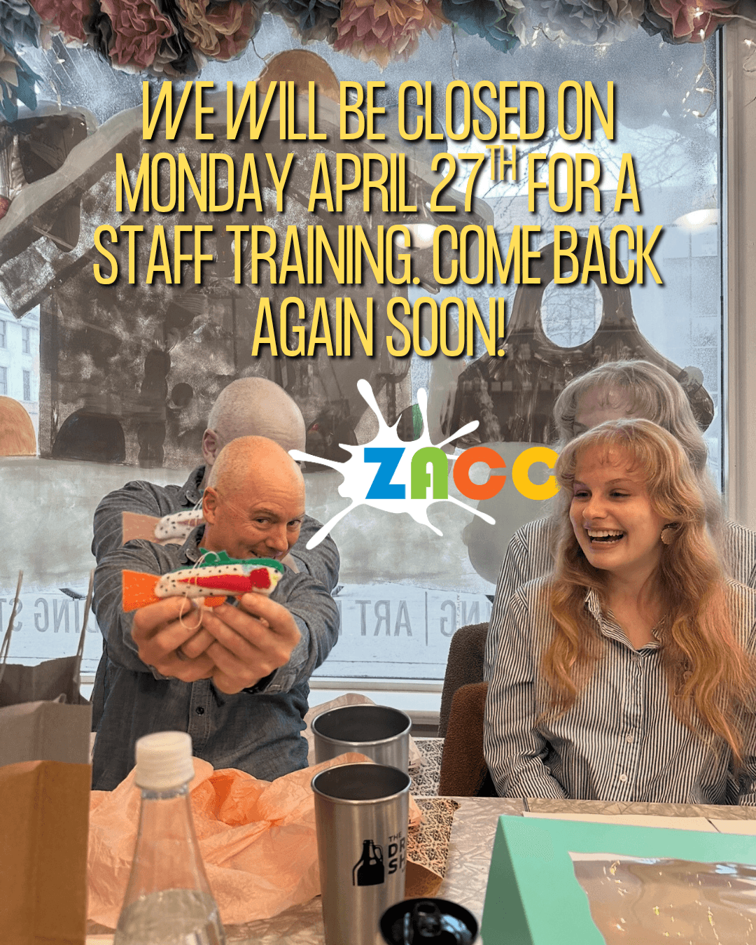 We will be closed on Monday, April 27th for a Staff Training. Come back again soon!