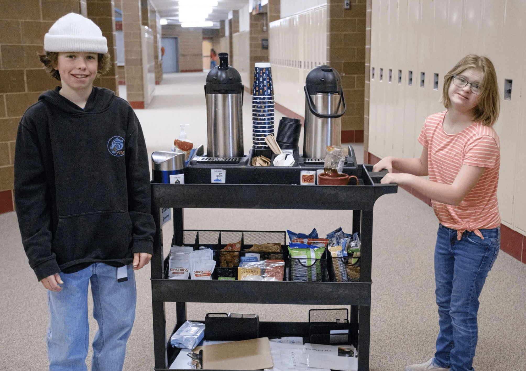 Coffee Cart Brews Success for Ecker Hill Middle School Students