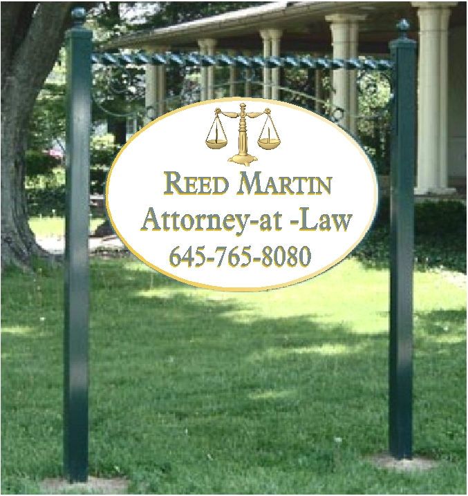 Art SignWorks Wrought Iron Scroll Brackets & Posts for Signs