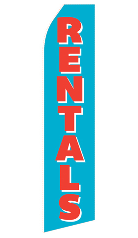 Cyan Rental Econo Stock Flag