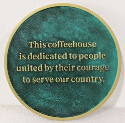 Q25420 - Carved and Sandblasted HDU Coffeehouse Sign