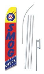 Smog Check Swooper/Feather Flag + Pole + Ground Spike