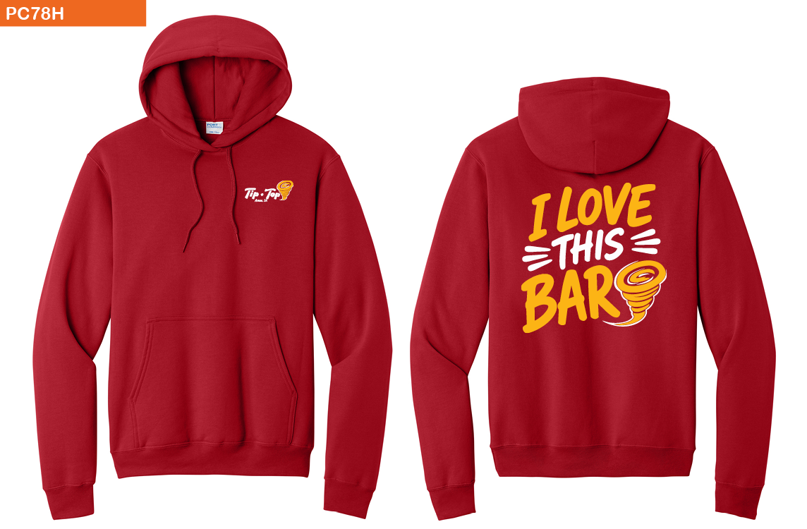 Port & Co® Core Fleece Pullover Hooded Sweatshirt-RED