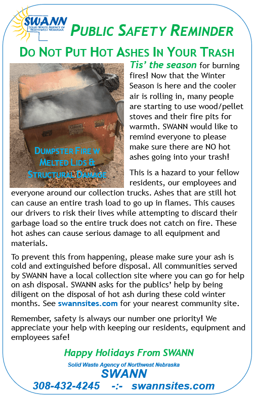 Dispose of Hot Ashes Properly!